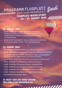 Programm Flugplatzfest 2026